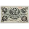 Image 1 : FIVE CENT UNION SETTLER CURRENCY SCRIP