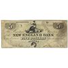 Image 1 : $5 NEW ENGLAND BANK