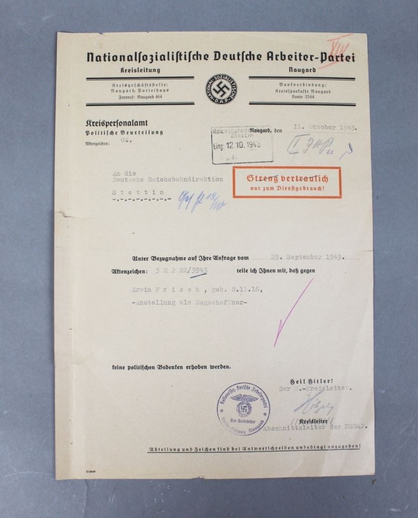 WWII Original German Orders & Documents (7)
