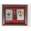 Image 1 : WWI German Iron Cross Display w/2 Postcards