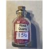 Image 1 : Glass Jar Filled with ROSE QUARTZ Gemstomes Total Weight 25g