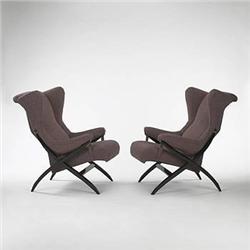  Franco Albini Fiorenza chairs, pair Poggi Italy,