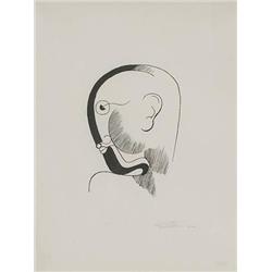  Oskar Schlemmer Head in Profile Germany, c. 1920