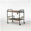 Image 1 :  Jacques Adnet bar cart France, c. 1950 leather o