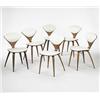 Image 1 :  Norman Cherner dining chairs, set of six Plycraf