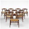 Image 1 :  Hans Wegner Cow Horn chairs, set of ten Johannes