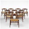 Image 1 :  Hans Wegner Cow Horn chairs, set of ten Johannes