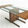 Image 1 :  Vladimir Kagan Glass-Top Extension dining table,