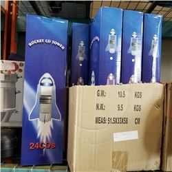 2 BOXES OF ROCKET SHIP CD TOWERS