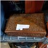 Image 3 : LOT OF LEATHER CASES AND CARVED WOOD BOX