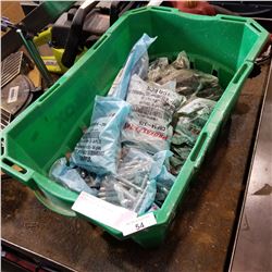 GREEN TOTE OF HEX HEAD BOLTS