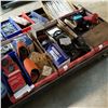 Image 1 : 3 BOXES OF BIKE SPEEDOMETERS, METERS, SANDING BELTS, AND MORE