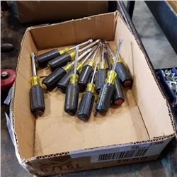 LOT OF KLEIN AND IDEAL INDUSTRIES SCREW DRIVERS