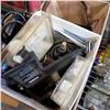 Image 2 : BOX OF ANGLE GRINDER, DREMEL, AND BLACK AND DECKER SANDER