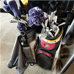 2 GOLF BAGS W/ CLUBS