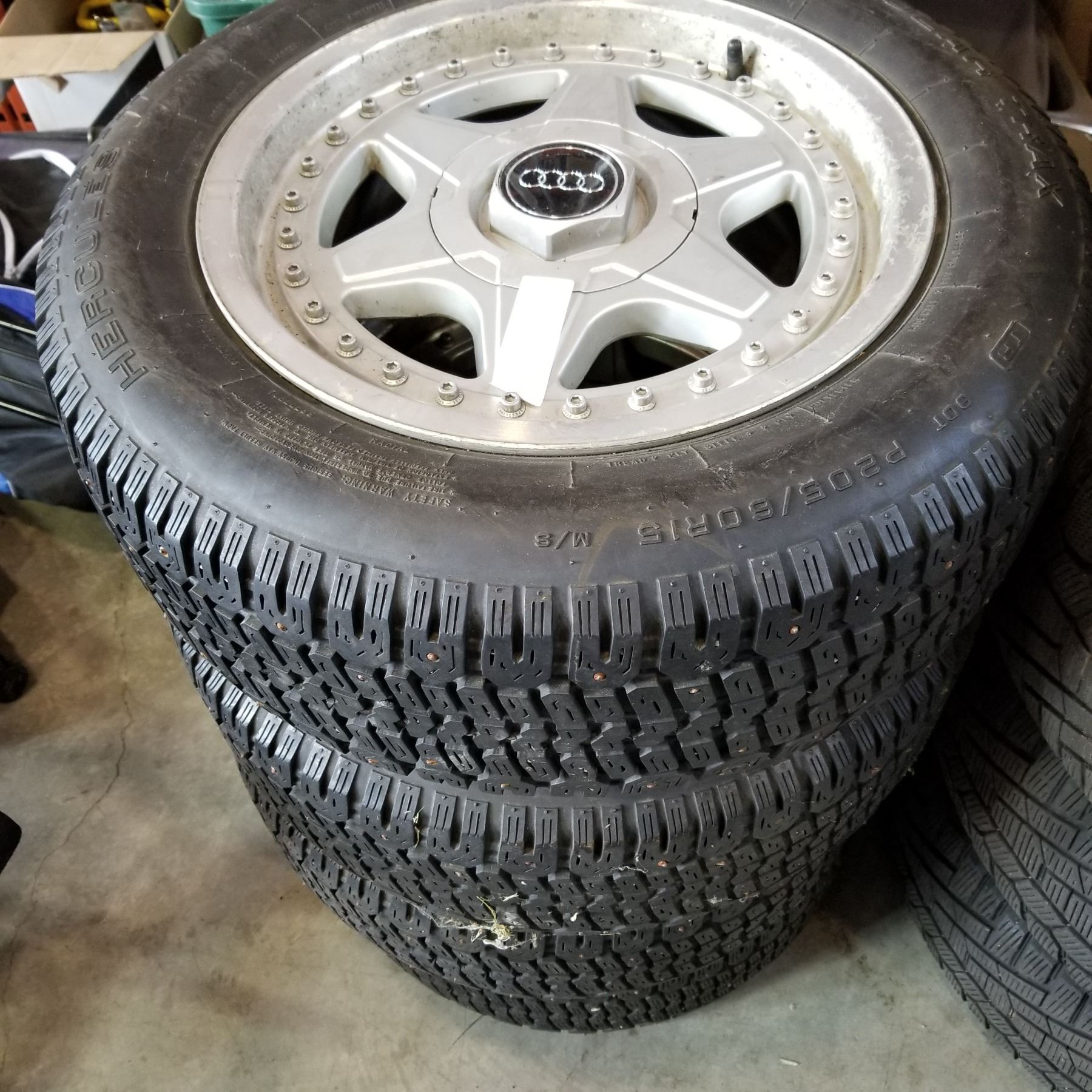SET OF 4 HERCULES POLAR TRAX P205 60 R15 TIRES ON RIMS set-of-4-hercules-polar-trax-p205-60-r15-tires-on-rims