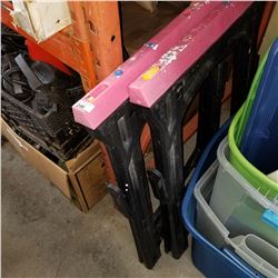 2 FOLDING PLASTIC SAW HORSES