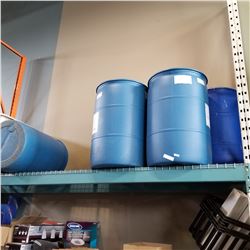 6 BLUE PLASTIC DRUMS