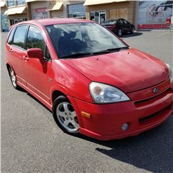 2004 SUZUKI AERIO 4 DOOR STATION WAGON ALL WHEEL DRIVE, AUTOMATIC, 405700KM, WITH 2 KEYS, FOB, REGIS