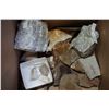 Image 2 : BOX OF FOSSILS, CRYSTALS, AND SEMI PRECIOUS STONES
