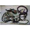 Image 2 : LOT OF STONE AND JADE JEWELLERY