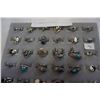 Image 2 : TRAY OF 36 SILVER RINGS - ALL STAMPED 925 SILVER