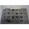 Image 2 : TRAY OF 36 SILVER RINGS - ALL STAMPED 925 SILVER