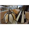 Image 1 : 2 VINTAGE LEADED LAMP SHADES