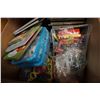 Image 3 : BOX OF KIDS TOYS, PENCIL CRAYONS, LETTERS, AND BOOKS