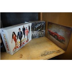 BURN NOTICE DVD SERIES, SHADOW HUNTERS BOOK SERVICES, AND FERRARI TIN SIGN