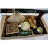 Image 1 : ETCHED RUBY GLASS BOWLS, POTTERY, AND CERAMIC JUG