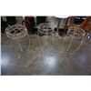 Image 8 : LOT OF WIRE METAL PLANTER STANDS