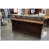 Image 2 : ANTIQUE WOOD AND GLASS DISPLAY COUNTER MADE BY IDEAL SHOW CASE AND FIXTURE CO VANCOUVER
