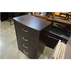 MODERN 4 DRAWER DARK BROWN DRESSER