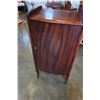 Image 2 : ANTIQUE MAHOGANY 1 DOOR RECORD CABINET