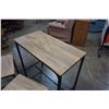 Image 2 : MODERN FAUX WOOD AND METAL TABLE AND 2 MATCHING CHAIRS