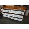 Image 2 : PINE TOP WHITE 6 DRAWER DRESSER