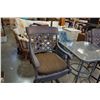 Image 4 : GLASS TOP BAR HEIGHT PATIO TABLE AND 2 PATIO STOOLS
