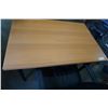 Image 2 : MAPLE METAL LEG DESK AND LEATHER GAS LIFT OFFICE CHAIR