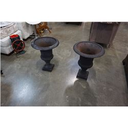 2 CAST IRON PLANTERS