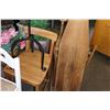 Image 2 : 3FT TALL IRON CANDLE HOLDER AND ANTIQUE IRONING BOARD