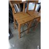 Image 4 : PAIR OF PINE BAR STOOLS