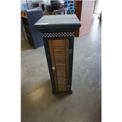 SMALL PAINTED PEDESTAL CUPBOARD
