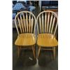 Image 2 : 2 TAN WOODEN DINING CHAIRS