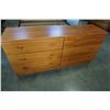 Image 1 : TEAK FINISH 6 DRAWER DRESSER