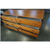 Image 2 : TEAK FINISH 6 DRAWER DRESSER