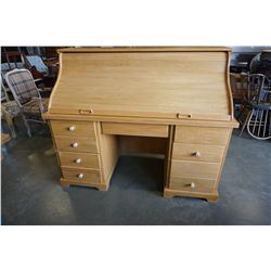 3 PIECE SOLID WOOD ROLL TOP DESK