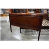 Image 2 : VINTAGE MAHOGANY GLASS TOP 1 DRAWER END TABLES AND QUEENSIZE MAHOGANY HEAD BOARD