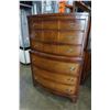 Image 1 : VINTAGE MAHOGANY BOW-FRONT CHEST OF 6 DRAWER