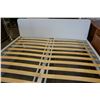 Image 8 : WHITE QUEEN SIZE BED FRAME W/ MEMORY FOAM MATTRESS